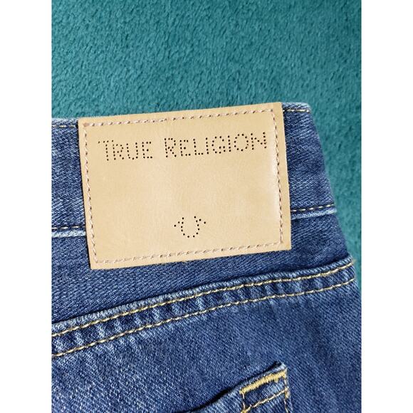 True Religion Jeans Size 26 Womens Blue Stretch Starr Cropped Straight NWT - Picture 15 of 16